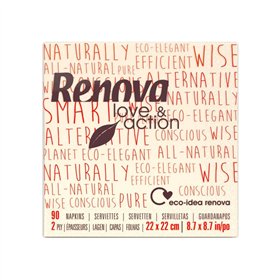 Guardanapos 22x22 2Fls Reciclados Love&Action Renova 90un