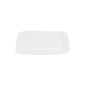 Travessas Cartão Retangular Branco 10x16cm 100un