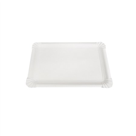 Travessas Cartão Retangular Branco 23x17cm 100un