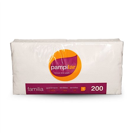 Guardanapos 30x30 1Fl Branco Pampilar 200un