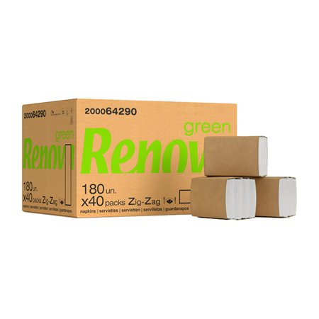Guardanapos Bar 21,5x16,5 2Fls Renova Zig-Zag 40x1807200un