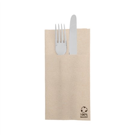 Guardanapos Porta-Talheres 39x40 Natural Reciclado 50un