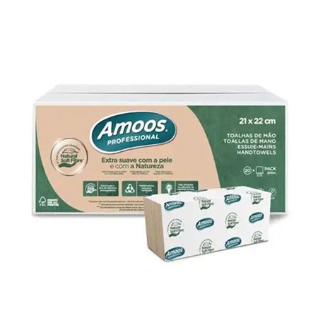 Toalhas Mão ZigZag 21x22 2Fls Amoos Naturally Soft 4000un