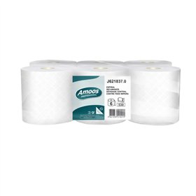 Rolo Toalhas Mão 175mx20cm 33g 2Fls AMOOS Picotado 6un