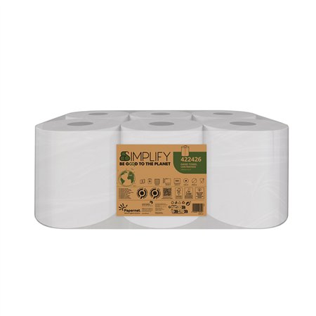 Rolo Espiral 140mx19,2cm 35g 2Fls PAPERNET Picotado 6un
