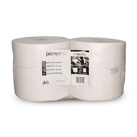 Rolo Pano TNT/AirLaid 130mx23,5cm 55g PAMPILAR Branco 2un
