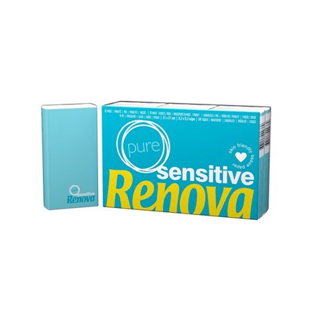 Lenços Papel de Bolso Renova Sensitive 6 Pacotes c/9 Lenços
