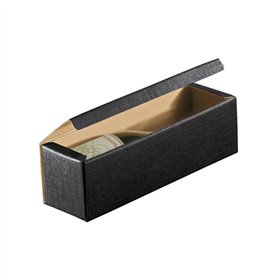 Caixa Cartão 340x090x090mm p/1 Garrafa Vinho Preto