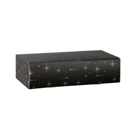 Caixa Cartão 340x185x090mm p/2 Garrafas Preto