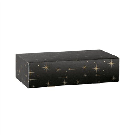 Caixa Cartão 340x185x090mm p/2 Garrafas Preto