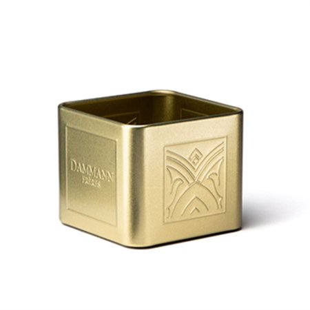 Mini Lata Vazia para 6/8 Saquetas de Chá em Metal Dourado