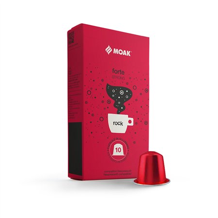 Café Cápsulas p/Nespresso MOAK Forte Rock 10un