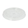 Tampa PET Redonda 9,5cm Transparente Rasa C/Orificio 50un
