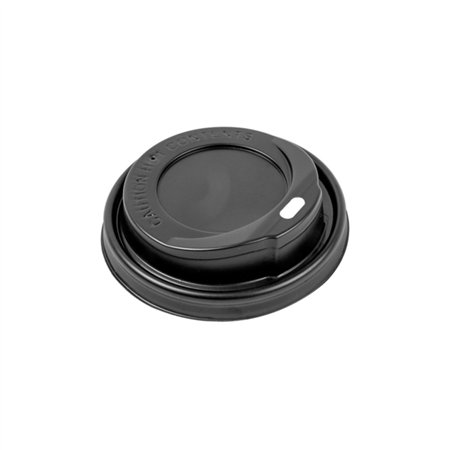 Tampa Alta para Copos 240ml Ø8cm Preto PS 100un