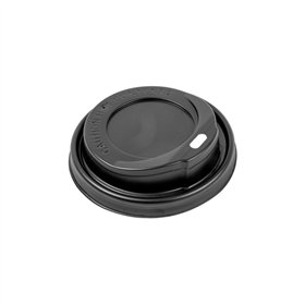 Tampa Alta para Copos 360/480ml 9cm Preto PS 100un