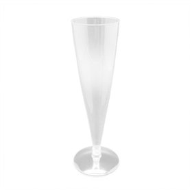 Copos Flute Reutilizáveis PS Transparente 150ml 10un
