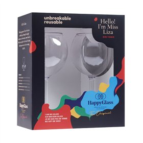 Copo Gin Tónico Largo Tritan HappyGlass Miss Liza 630ml 2un