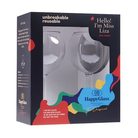 Copo Gin Tónico Largo Tritan HappyGlass Miss Liza 630ml 2un