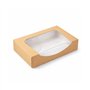 Caixa Cartão Kraft c/Janela Sushi 20x12x4,5cm 50un