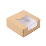 Caixa Cartão Kraft c/Janela Sushi 10x10x4cm 50un