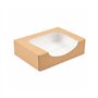 Caixa Cartão Kraft c/Janela Sushi 17,5x12x4,5cm 50un