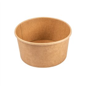 Saladeiras 1000ml Cartão Redondo Ø150mm  Cor Kraft 50un