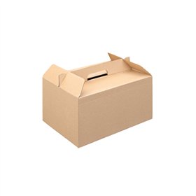 Caixa 28x20x15cm Asa Menu Lunch Box Kraft 1un