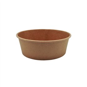 Saladeiras 1100ml Cartão Redondo Ø185mm Cor Kraft  50un