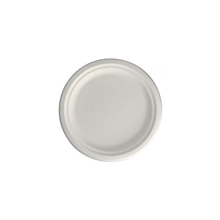Pratos 15cm Cana de Açucar Cor Natural Redondos 50un