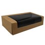 Caixa Cartão Kraft Preto Janela Sushi 18,5x10x4,5cm 100un