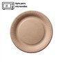 Pratos 22cm Cartão Kraft Redondo 10un