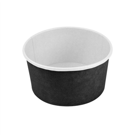 Saladeiras 1000ml Cartão Redondo  Ø150mm Cor Preto 50un