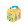 Caixa 15,5x10,5x17,5cm Asa Menu Lunch Box Robot Kraft 50un