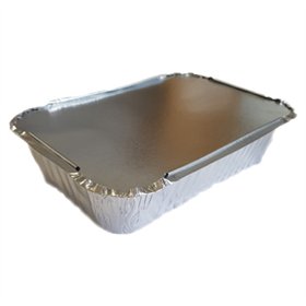Embalagem Alimentar Alumínio 1125ml Retangular c/Tampa 100u