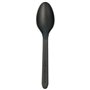 Colheres Sobremesa C-PLA Reutilizáveis 12,5cm Preto 100un