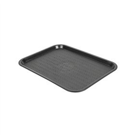 Tabuleiro 30,4x41,4cm Fast Food PP Preto