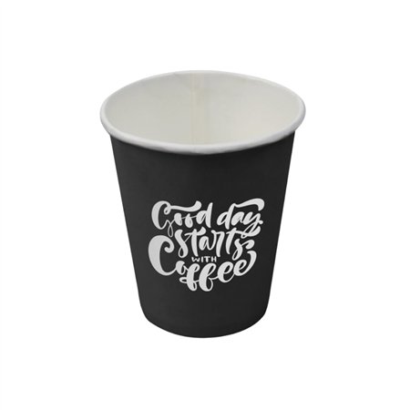 Copos 200ml Papel 7oz Vending Preto 50un