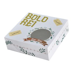 Caixa Bolo Rei 30x30x7,5cm 100un