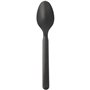 Colheres Sopa C-PLA Reutilizáveis 16cm Preto 100un