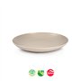 Pratos 25cm Plástico Reutilizável Classic Redondo Bege 1un