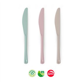 Facas Plástico Reutilizáveis 26cm Sortido 6un
