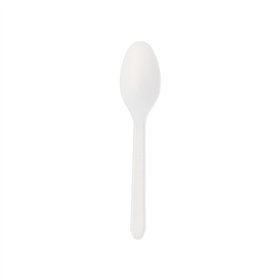 Colheres Sobremesa C-PLA Reutilizáveis 12,5cm Branco 100un