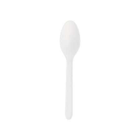 Colheres Sobremesa C-PLA Reutilizáveis 12,5cm Branco 100un