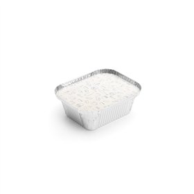 Embalagem Alimentar Alumínio 0450ml Retangular c/Tampa 100un