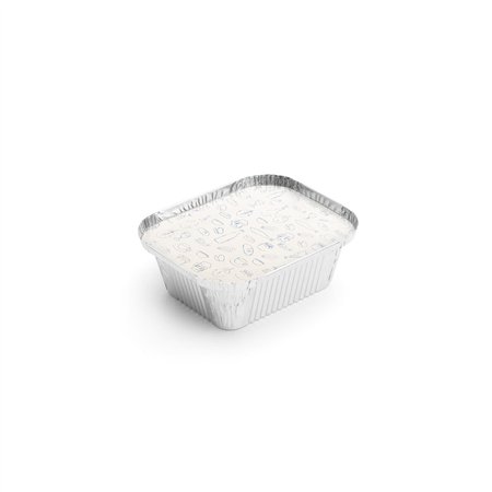Embalagem Alimentar Alumínio 0450ml Retangular c/Tampa 100un