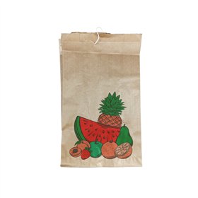 Bolsa Papel para Fruta 20x9x32cm até 2Kg c/Cordel 75un