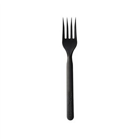 Garfos C-PLA Reutilizáveis 17cm Preto 100un