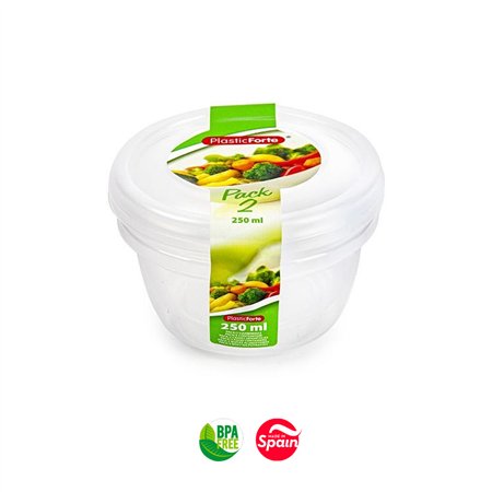 Caixa Hermética Redonda 250ml 2un