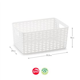 Caixa Arrumação Rattan Nº3 10L Branco