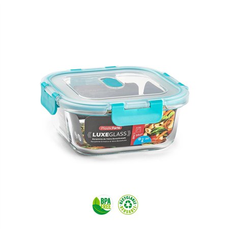 Caixa Hermética Vidro c/ Válvula Luxe 800ml Sortido